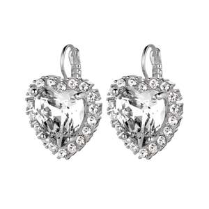 Shine Bright: Felicia Shiny Silver Earrings - Crystal