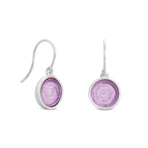 Gaudi Silver Hook Earrings Mauve