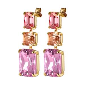 Dyrberg Kern Aw24: Esmara Gold Earrings - Light Rose / Peach
