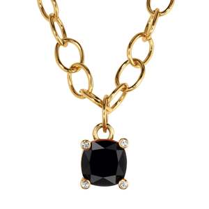 Ramina Gold Necklace - Black