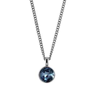 Ette Shiny Silver Necklace - Royal Blue