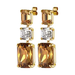 All Earrings: Esmara Gold Earrings - Golden / Crystal