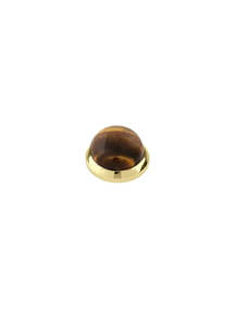 Bud Gold Interchangeable Ring Topper - Tiger Eye