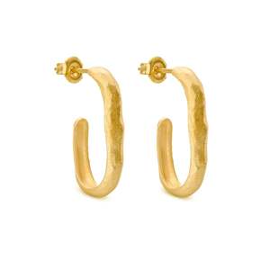 Sauma Medium Gold Hoop Earrings