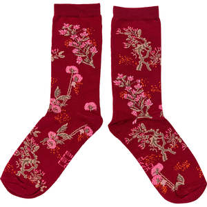 Bella Ballou Scarves: Bloom Socks, Red