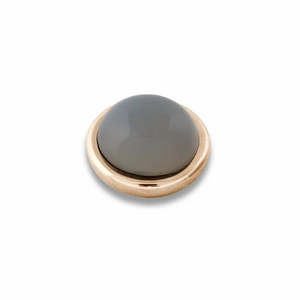 Compliments Ring Toppers Collection For Sale: Sence Rose Gold Interchangeable Ring Topper - Grey