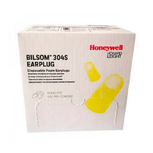 Box - Howard Leight Bilsom 304S Small Corded Ear Plugs (100 Pairs | SLC80 24dB, Class 4)