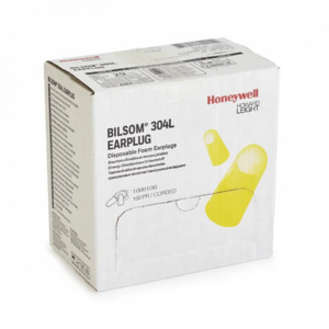 Howard Leight: Box - Howard Leight Bilsom 304L Large Corded Ear Plugs (100 Pairs | SLC80 24dB, Class 4)