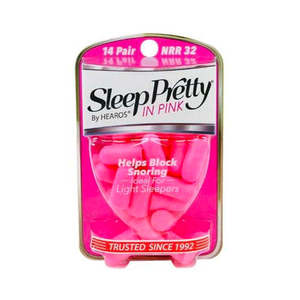 Hearos Sleep Pretty in Pink Ear Plugs (NRR 32 | 14 Pairs)
