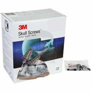 3m: Box - 3M™ Skull Screws™ Uncorded Earplugs (SLC80 26dB, Class 5 | 120 Pairs)