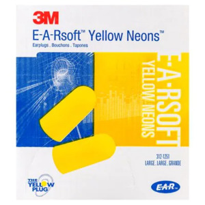 3m: Box - 3M™ EARsoft™ Yellow Neon Large Uncorded Ear Plugs (200 Pairs | SLC80 23dB, Class 4)