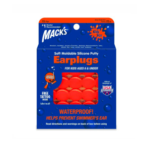 Macks: Macks Kids Size Soft Moldable Silicone Putty Earplugs (NRR 22 | 6 Pairs w/ Carry Case)