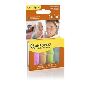 Ohropax: Ohropax COLOR Foam Ear Plugs (4 pairs w/ carry case)