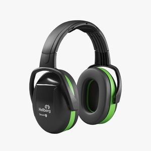 Headband Style Ear Muffs: Hellberg® Secure S1H Green Headband Earmuff (SLC80 25dB, Class 4)