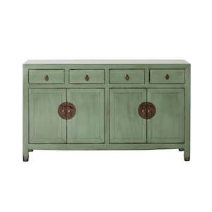 Sideboards: Sansha 4 Door & 4 Drawer Sideboard Sage Green