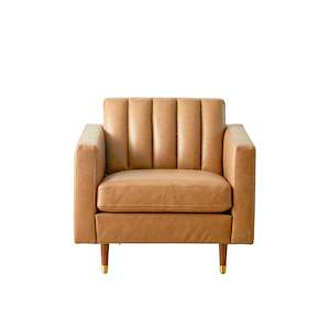 Sofas: Stitch Leather Armchair Dakota Saddle