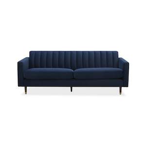Sofas: Stitch 3 Seater Velvet Sofa Indigo