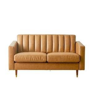 Stitch 2 Seater Leather Sofa Dakota Saddle