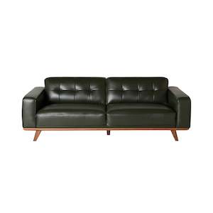 Sofas: Carson 3 Seater Leather Sofa Fern Green