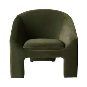 Occasional Chairs: Luka Occasional Chair Velvet Eucalyptus Green