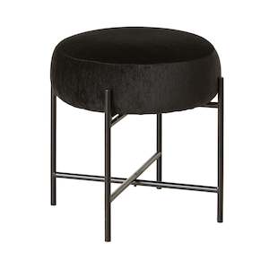 Ottomans: Mads Round Footstool Cascade Ebony