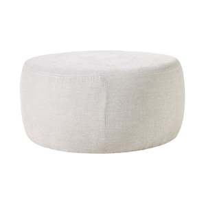 Ottomans: Tango Round Ottoman Large Noah Icy Grey