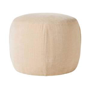 Ottomans: Tango Round Ottoman Small Solace Oat