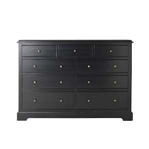 Clover 9 Drawer Chest Black