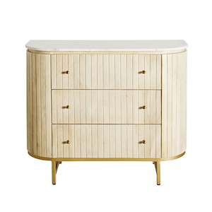 Chest Of Drawers Dressers: Deva 3 drawer Chest with Marble Top