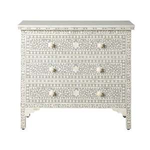 Chest Of Drawers Dressers: Bone Inlay Chest Light Grey