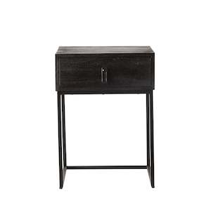 Bedside Tables: Willa 1 Drawer Bedside Table Black