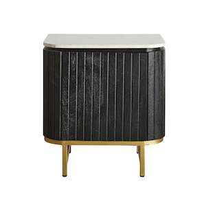 Deva Bedside with Marble Top Black