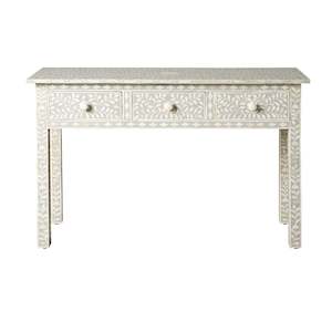 Nora Bone Inlay Console Table Grey