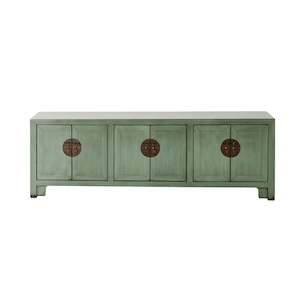 Sansha 6 Door TV Unit Sage Green