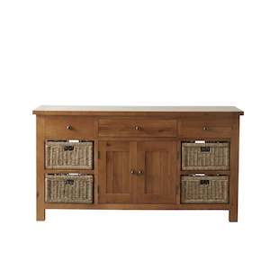 Kitchen Islands Workbenches: Oakford Workbench - Oak Timber Top 1680x620x900mm