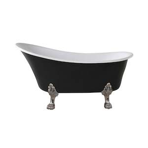 Alto Black Bath 1520mm with Chrome Feet Package
