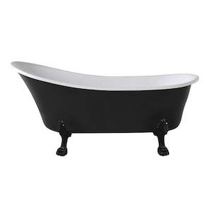 Alto Black Bath 1700mm with Black Feet Package
