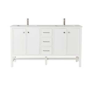 Liam Double Vanity White 1550mm