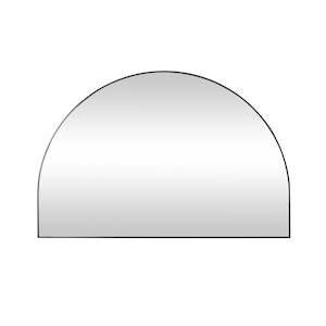 Bathroom Mirrors: Ovale Arch Mirror 100x150cm Matte Black