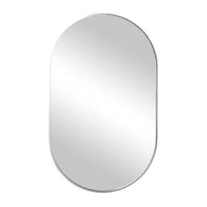 Ovale Mirror 100x60cm Brushed Silver