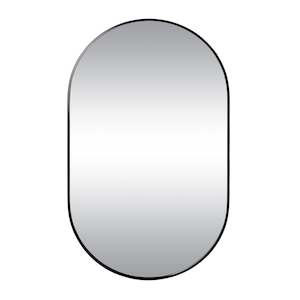 Ovale Mirror 100x60cm Matte Black
