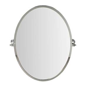 Hayden Oval Pivot Mirror Chrome
