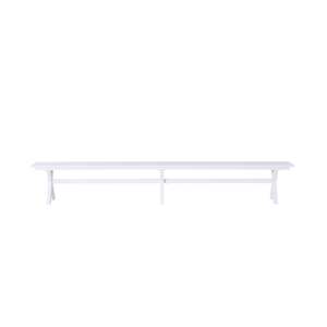Blake Aluminium Dining Bench 300cm White