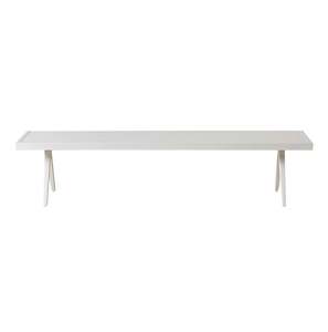 Outdoor Dining Benches: Cohen Aluminium Bench White 200cm
