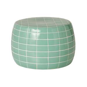 Kenzo Grid Coffee Table Green/White