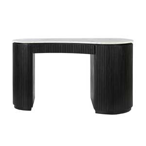 Desks: Deva Double Pedestal Desk Black