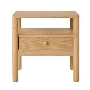 Spintara 1 Drawer Bedside Table Light Oak