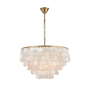 Chandeliers: Mirella 6 Light Capiz Chandelier 65x50cm