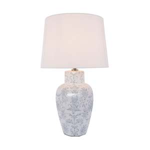 Table Lamps: Bush Flower Ceramic Jar Table Lamp 59cm