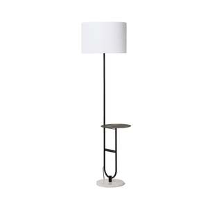 Floor Lamps: Grafton Marble Base Floor Lamp Black 163x45cm